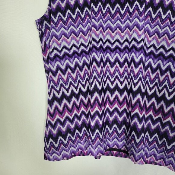 Chico's Travelers Collection Women's Vibrant Purple Pattern Top Size 3 (XL) - Picture 5 of 12